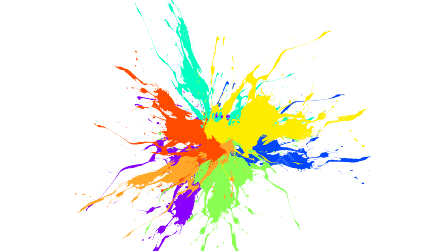 a colorful splash of paint