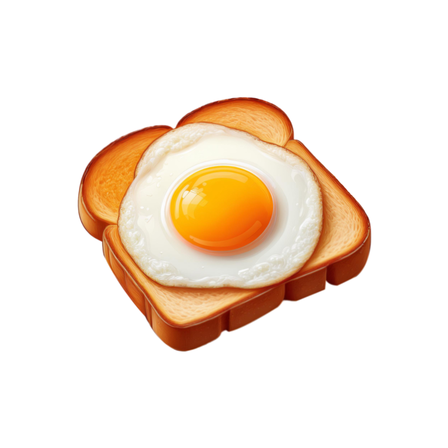 a piece of toasted bread with an egg on top