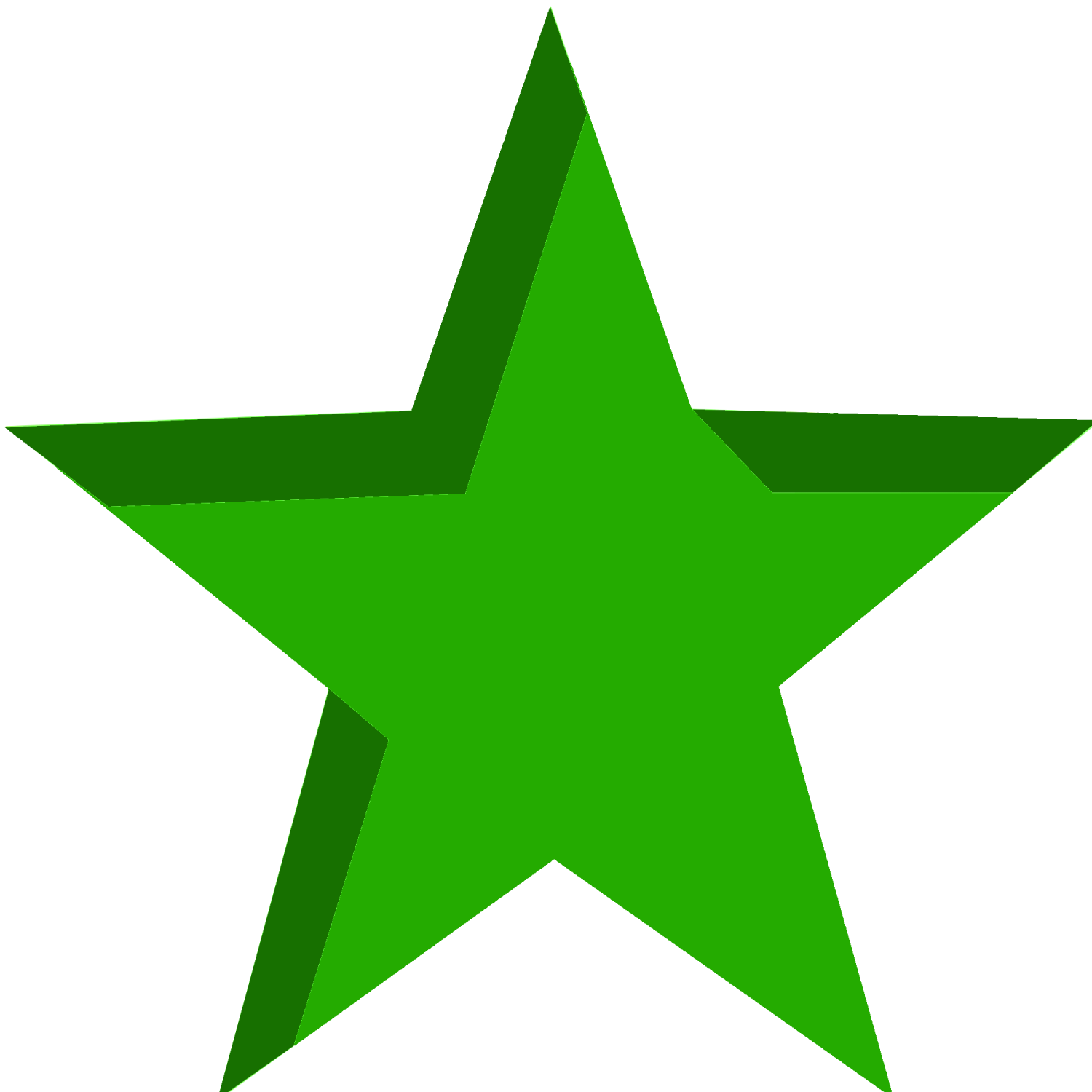 a green star