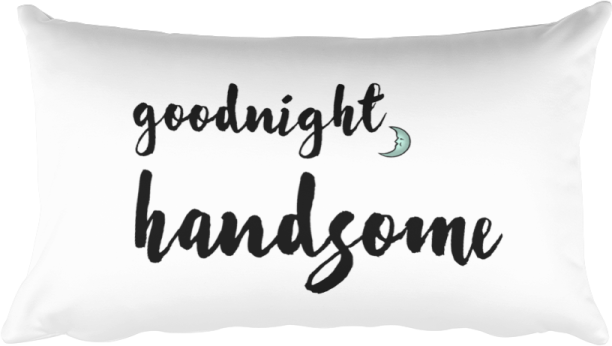 a white pillow with the words goodnight hudson on it