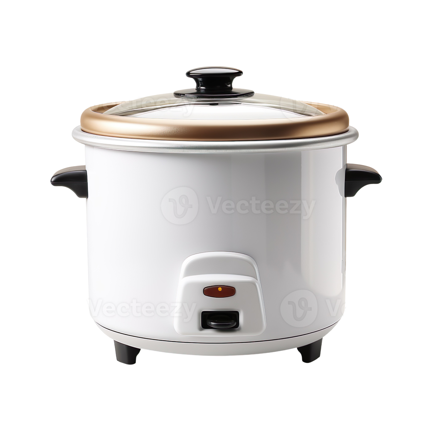 an electric rice cooker on a white background