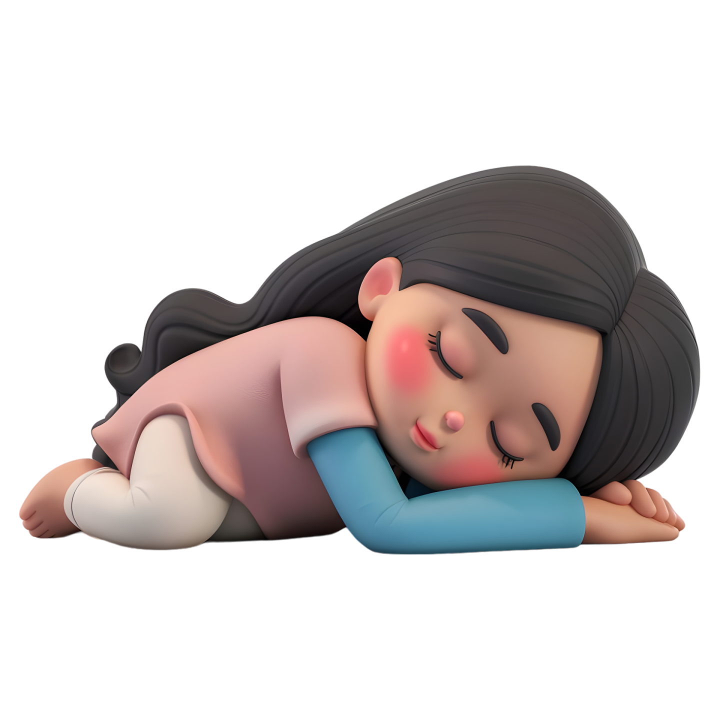 a little girl laying down on her stomach