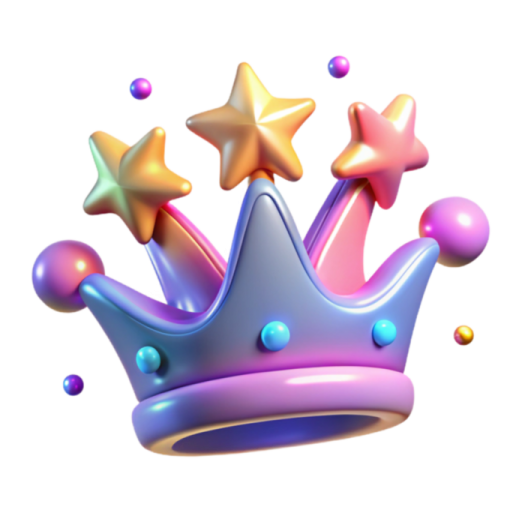 a crown with three stars on top