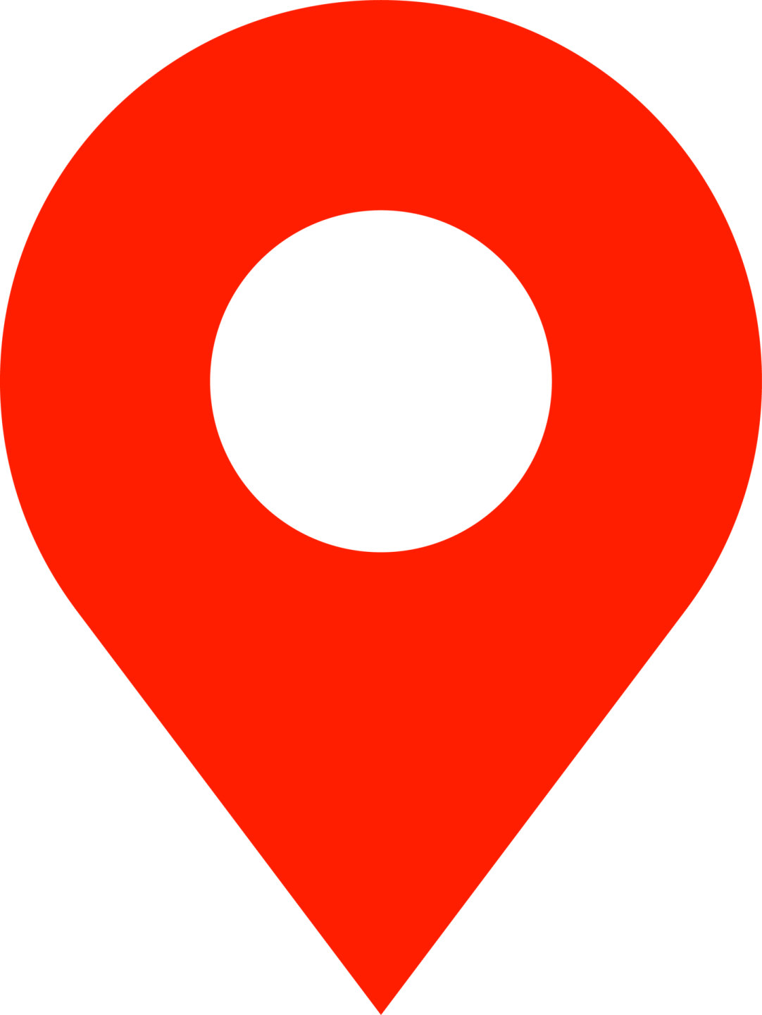 a black and white map pointer icon