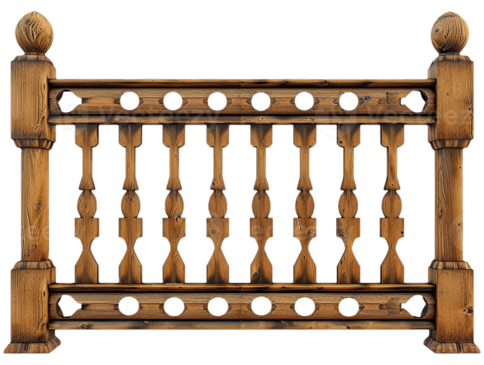a wooden fence on a white background