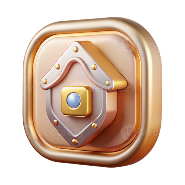a gold lock icon on a white background