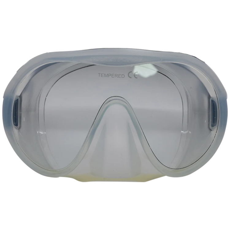 a pair of safety goggles on white background