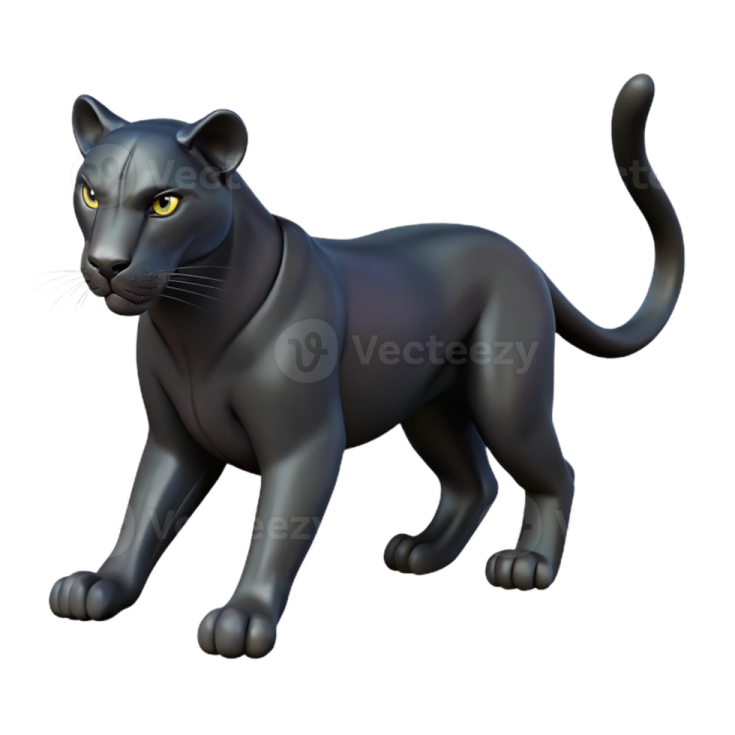 a black panther on a white background