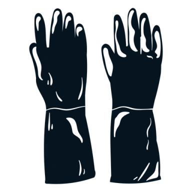 a pair of black gloves