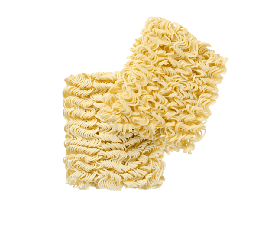 a pile of pasta on a white background
