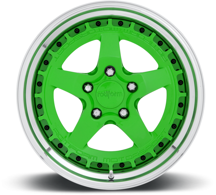 an image of a green wheel