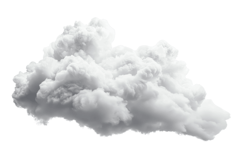 a cloud on a white background