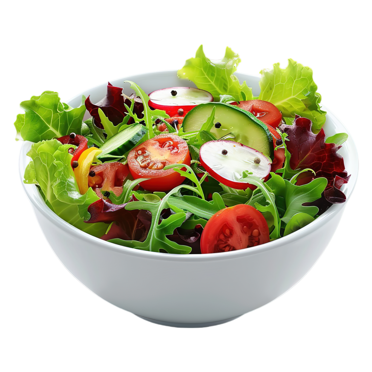 a white bowl filled with salad and vegetables