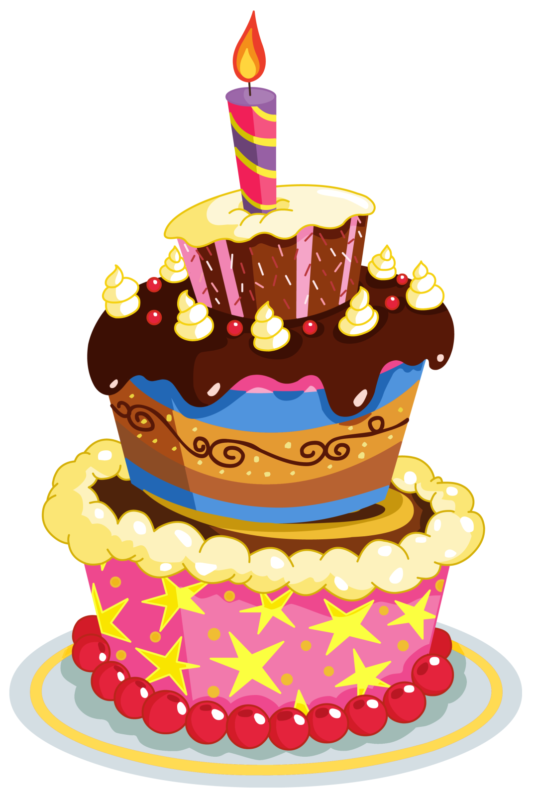 a birthday cake with a candle on top