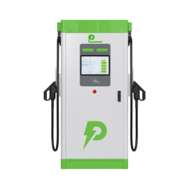 a gas station with an electric charger