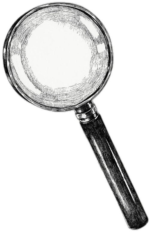 a black and white drawing of a magni