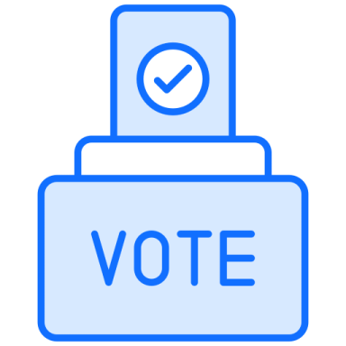 a voting machine with the word vote