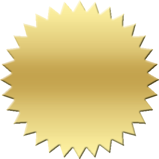 a gold star with a white background