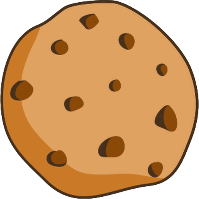 a cookie with chocolate chips on it