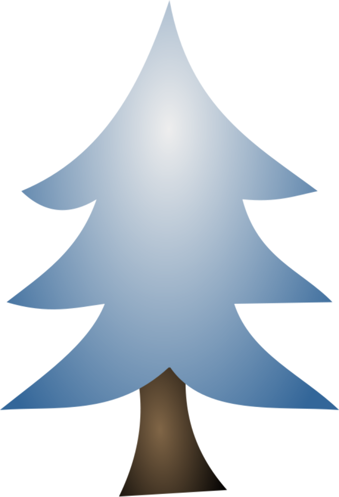 a blue christmas tree