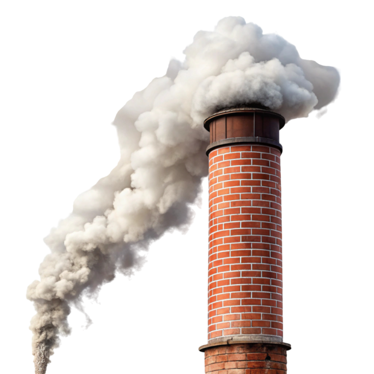 a chimney with smoke coming from it