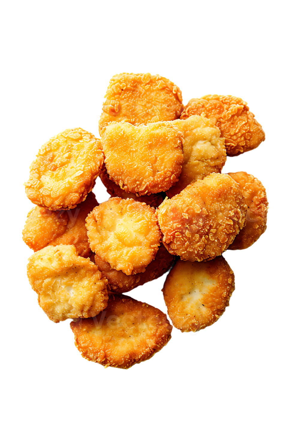 fried chicken nus on a white background