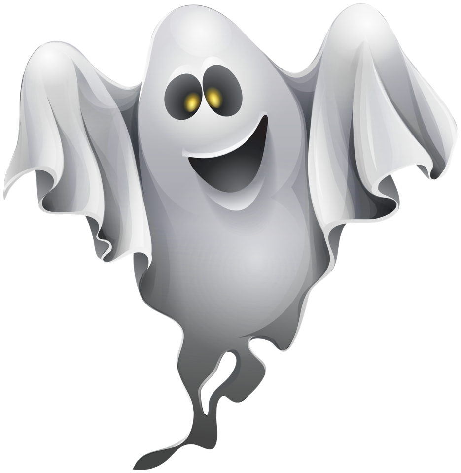 a cartoon ghost flying through the air