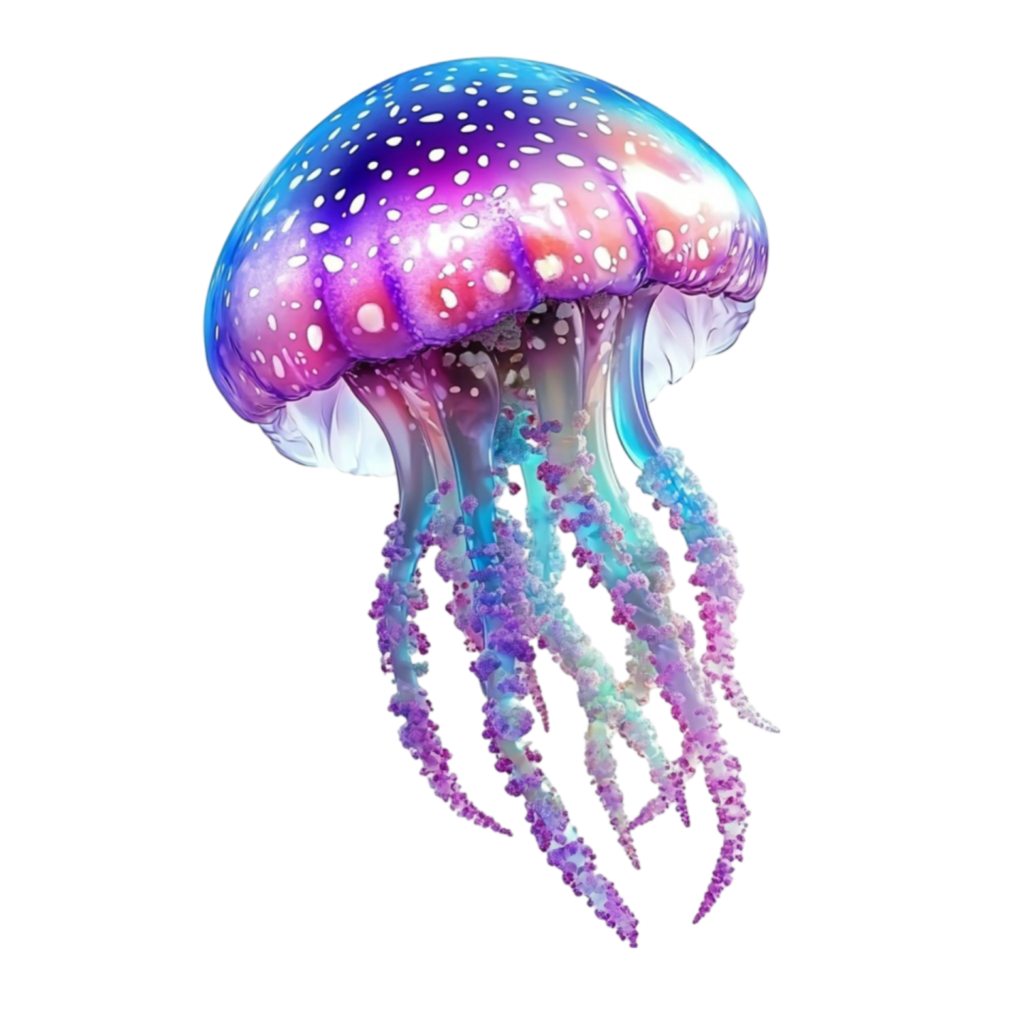 a jellyfish with purple and blue colors