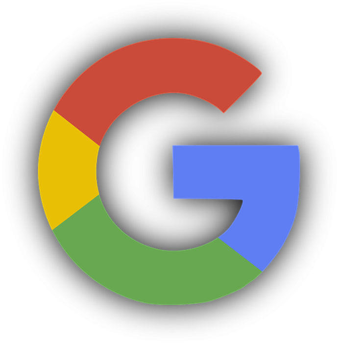 the google logo on a white background