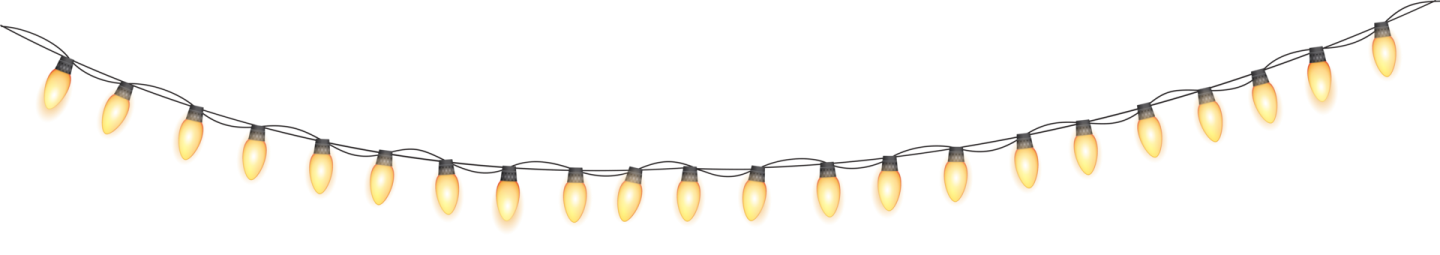 a black string with yellow lights on it