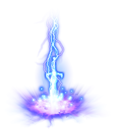 a lightning bolt in the middle of a white background
