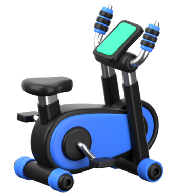 an exercise bike with a phone on the handle