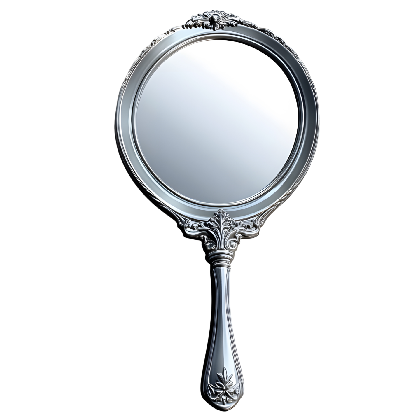 a mirror with an ornate design on it