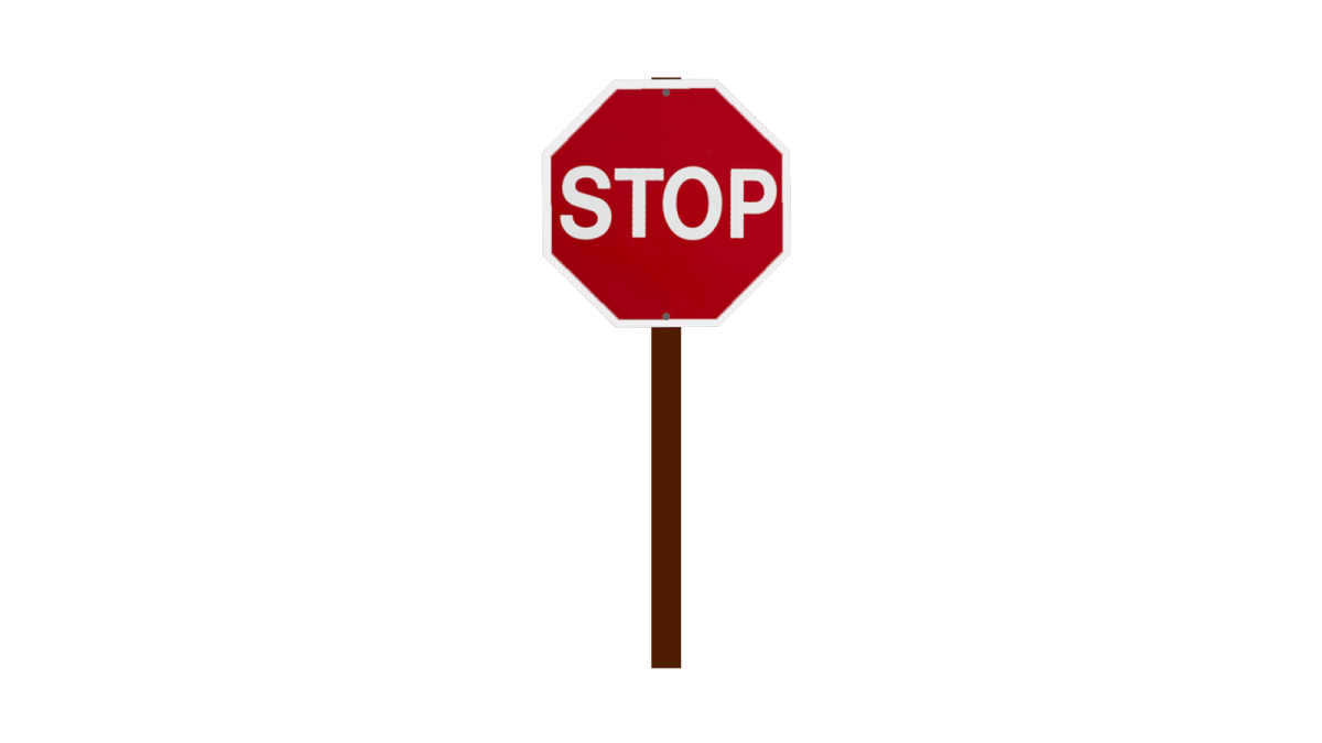 a red stop sign