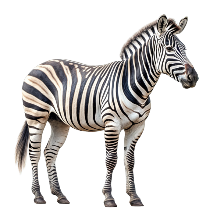 a black and white zebra