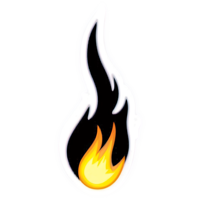 a fire on a white background