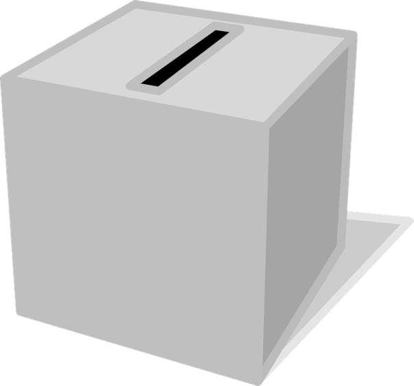 a white box with a black stripe on it