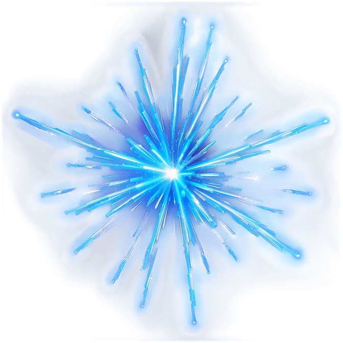 a blue snowflorer on white background