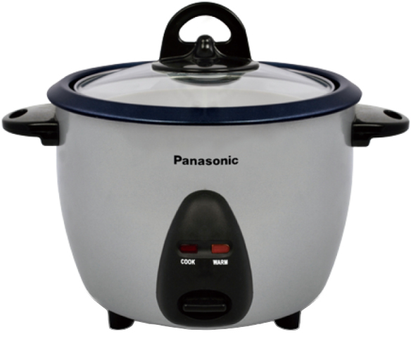 an electric rice cooker with the lid open