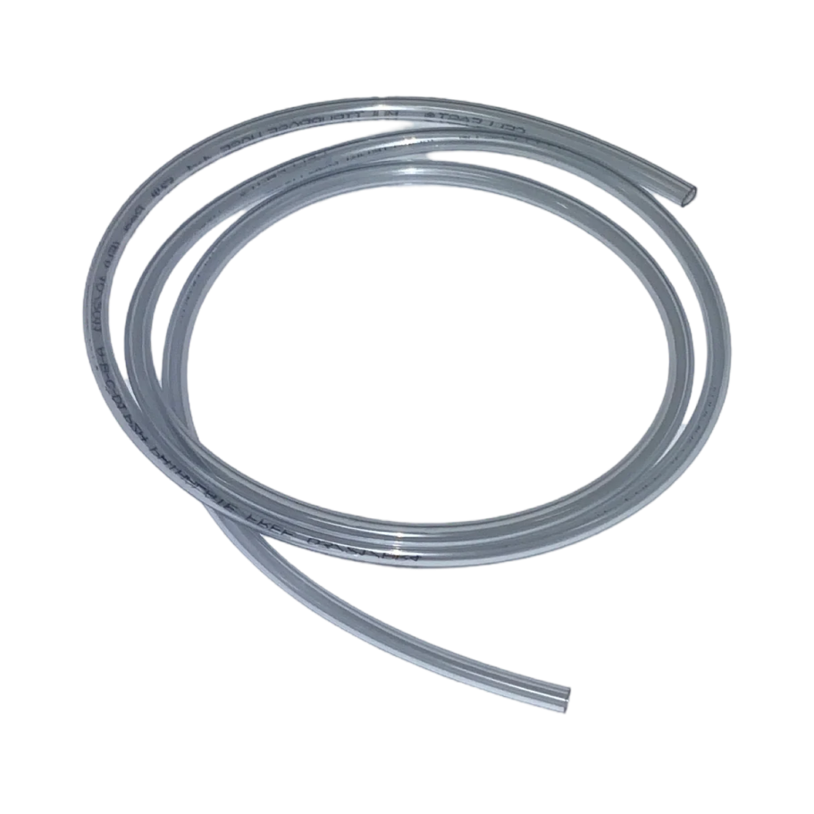 a pair of flexible hoses on white background