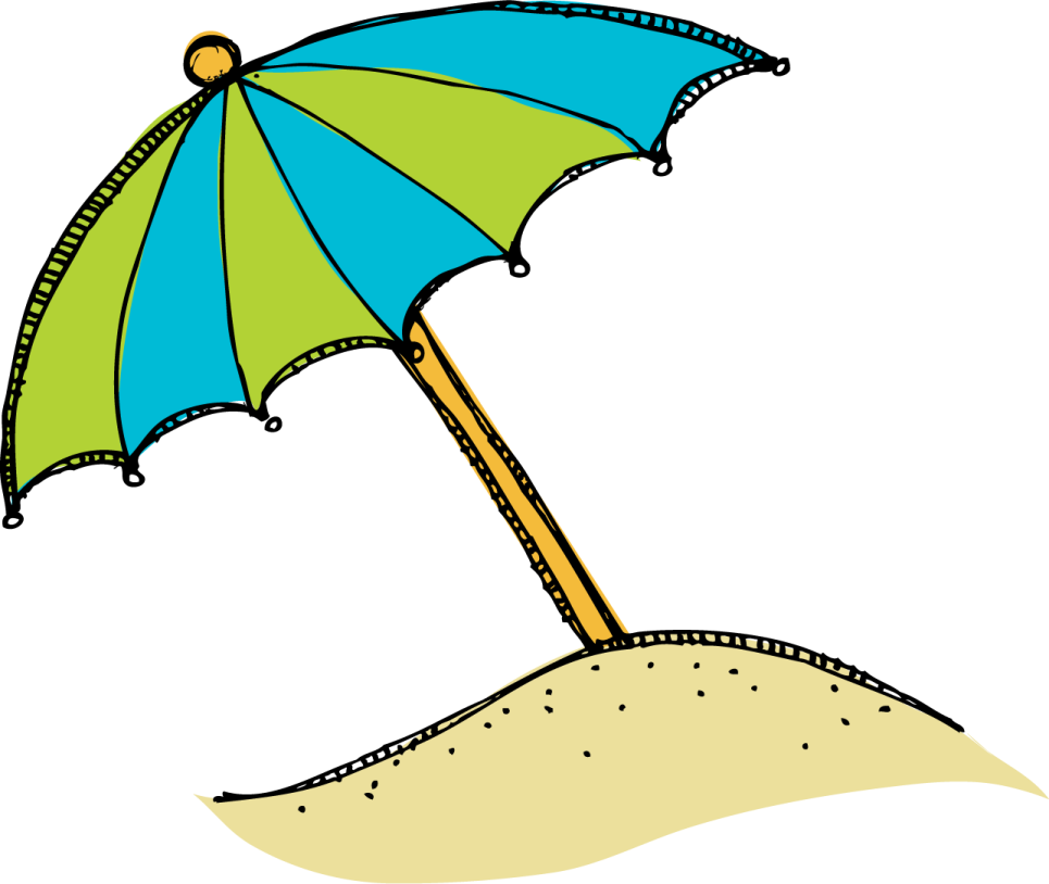 an umbrella on the beach