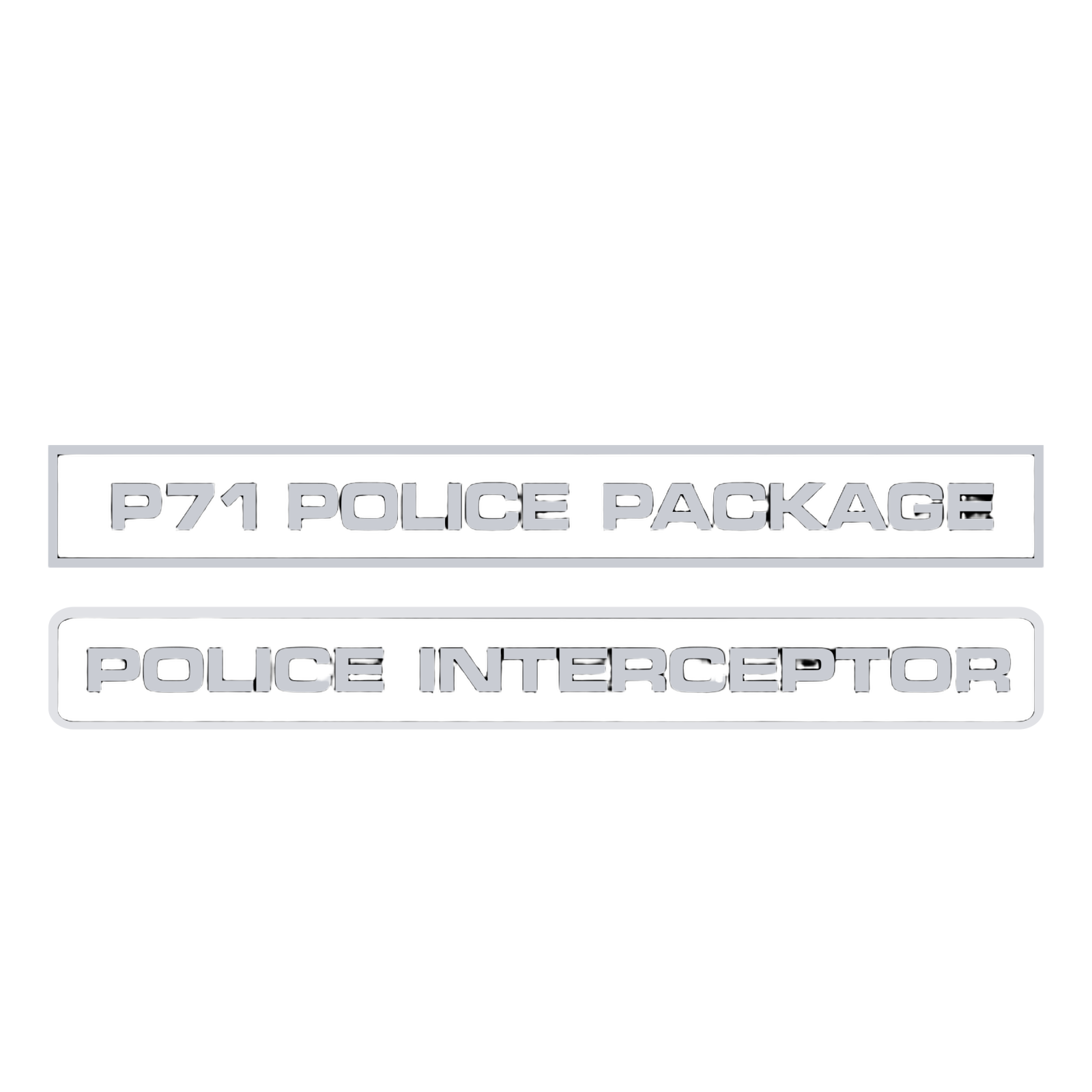 a black and white sticker with the words p7 police