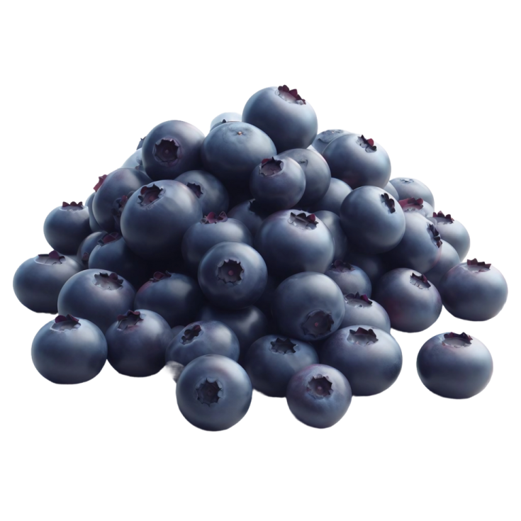 a pile of blueberries