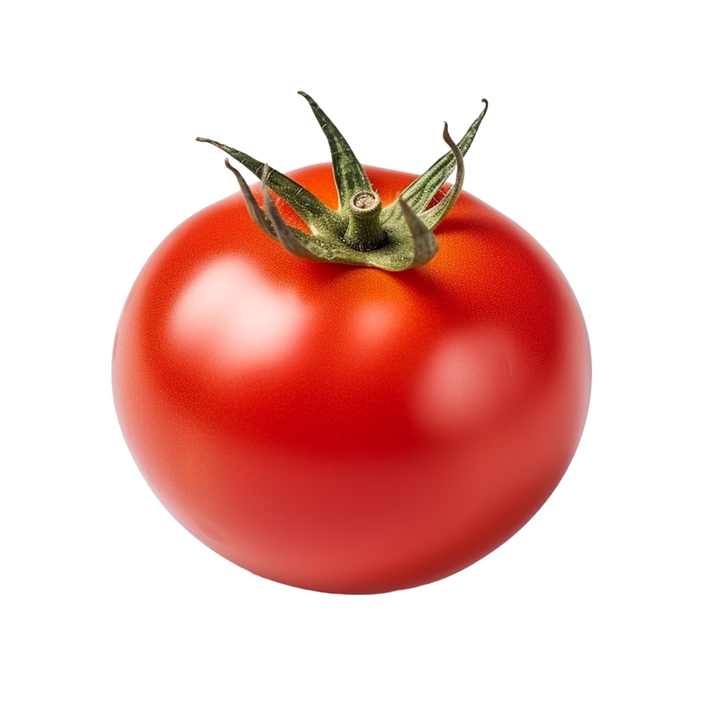 a red tomato on a white background