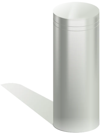 a white trash can with the lid open