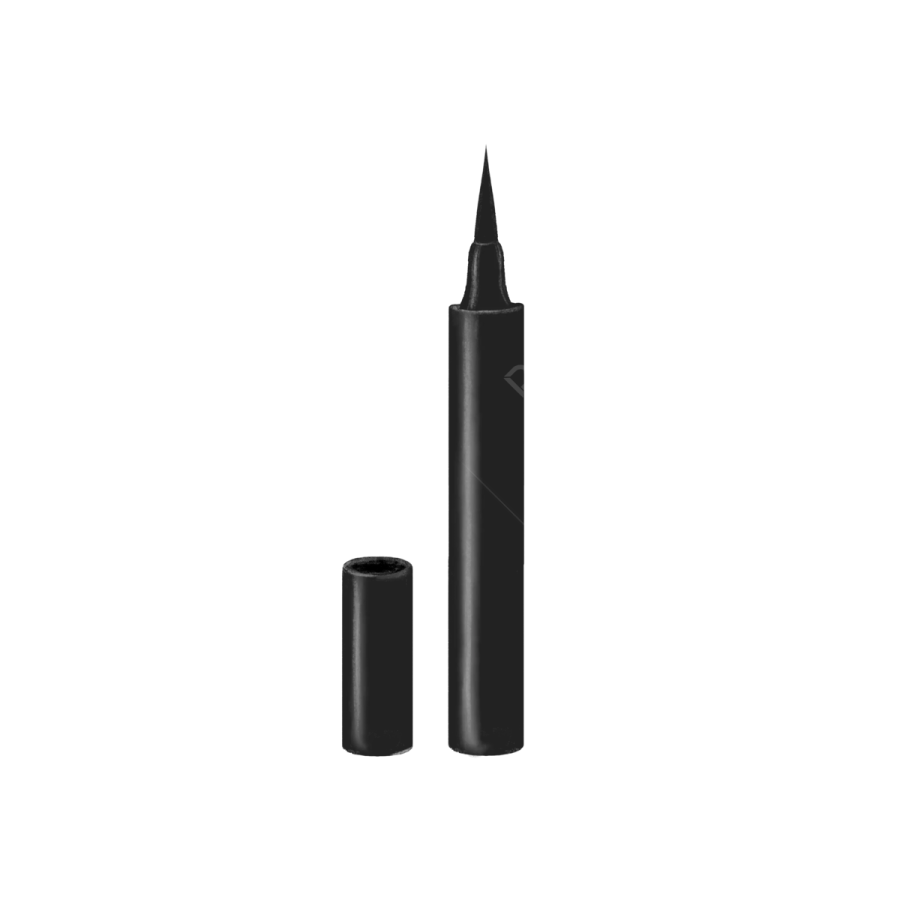 a black marker pen with a white background