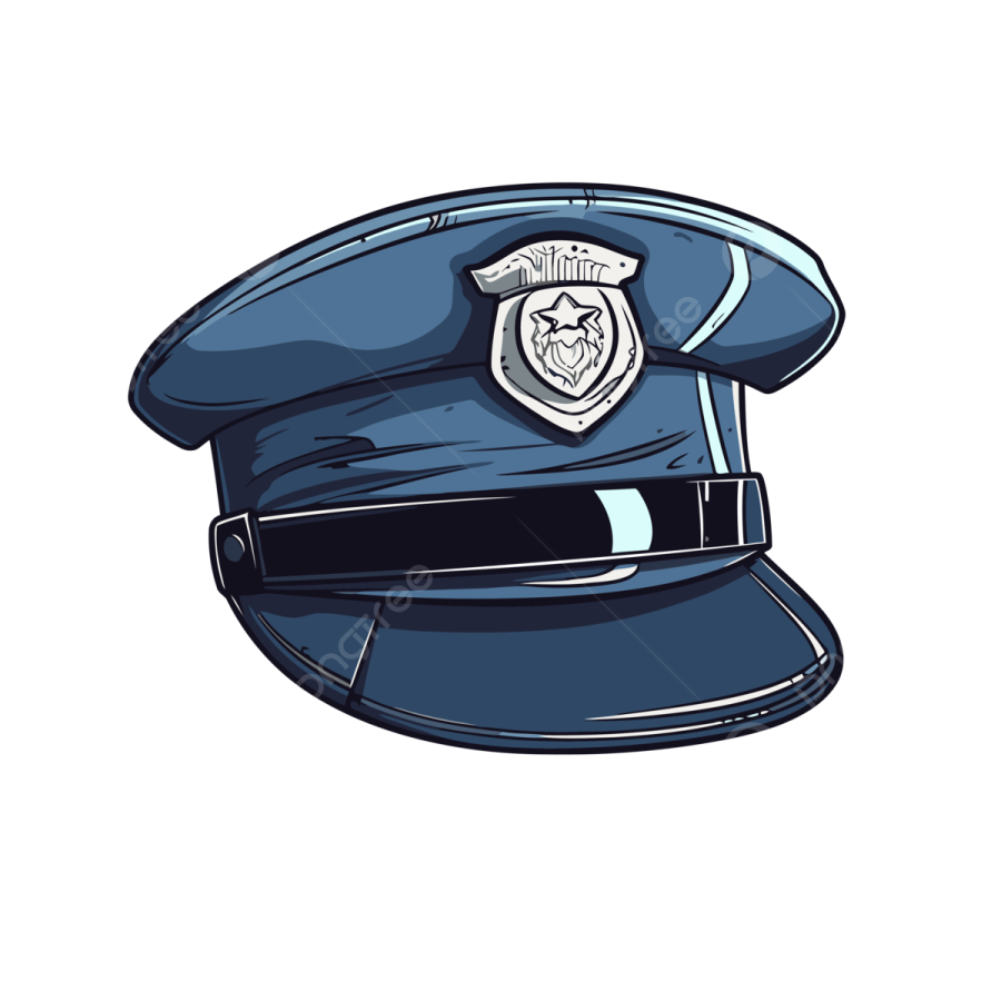 a police hat on a white background