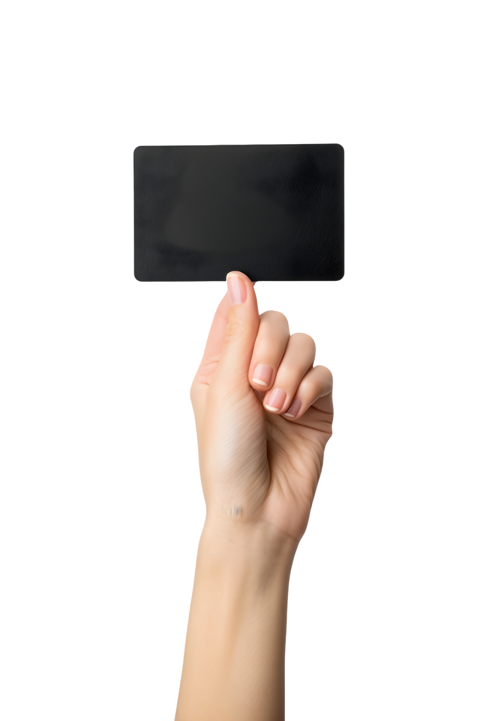 a hand holding a black credit card