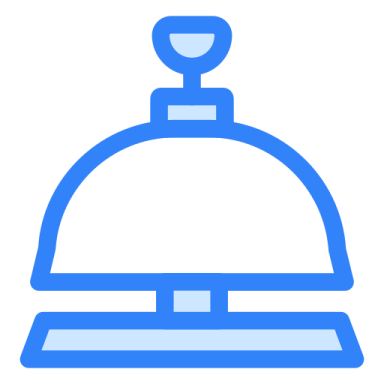 an icon of a hotel bell