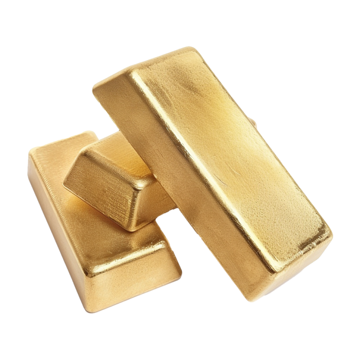 a pair of gold bars